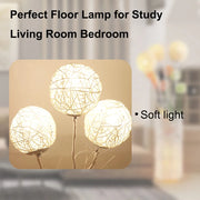 LUVODI Modern Decorative Floor Lamp LED Rattan Standing Lights with Creative Design Light Tree Lantern