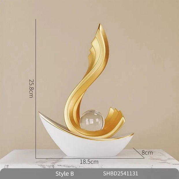 Light Luxury Style Wind And Water Sailboat Tv Cabinet Wine Cooler Decorative Ornaments Office High-Grade Crafts