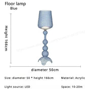 Nordic Art Deco Standing Lamps High-End Villa Living Room Floor Lamp Fashion Interior Lighting  Bedroom Bedside LED Table Lights