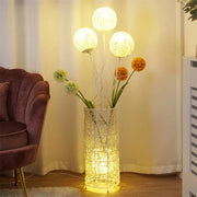 LUVODI Modern Decorative Floor Lamp LED Rattan Standing Lights with Creative Design Light Tree Lantern