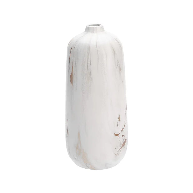 Modern White Ceramic Vase Marble Pattern Flowerpot Desktop Office Decoration Flower Arrangement Vases Home Furnishing