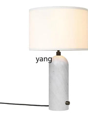 Yjq Nordic Mild Luxury Marble Table Lamp Personality Creative Bedside Lamp Bedroom Decorative Cloth Table Lamp