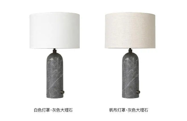 Yjq Nordic Mild Luxury Marble Table Lamp Personality Creative Bedside Lamp Bedroom Decorative Cloth Table Lamp