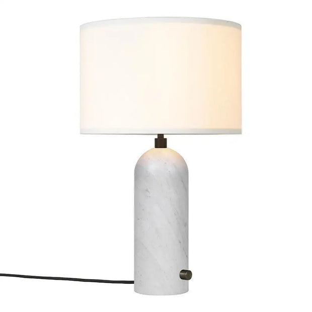 Yjq Nordic Mild Luxury Marble Table Lamp Personality Creative Bedside Lamp Bedroom Decorative Cloth Table Lamp