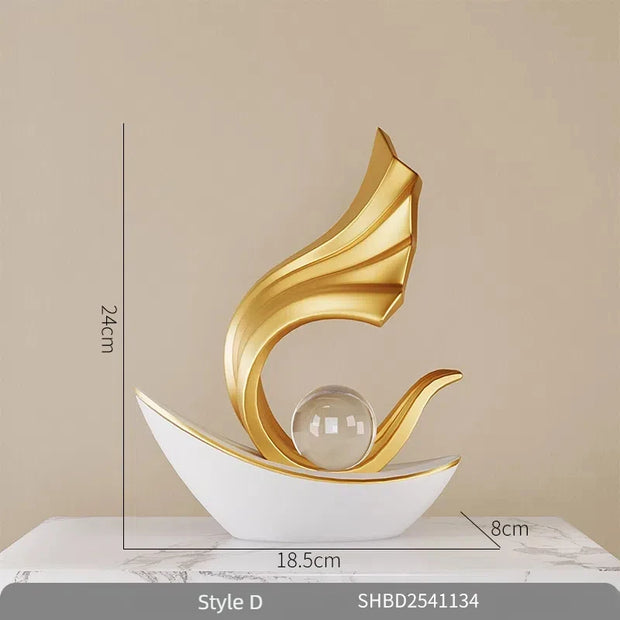 Light Luxury Style Wind And Water Sailboat Tv Cabinet Wine Cooler Decorative Ornaments Office High-Grade Crafts