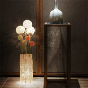 LUVODI Modern Decorative Floor Lamp LED Rattan Standing Lights with Creative Design Light Tree Lantern