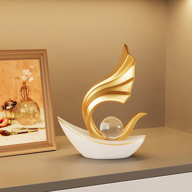 Light Luxury Style Wind And Water Sailboat Tv Cabinet Wine Cooler Decorative Ornaments Office High-Grade Crafts