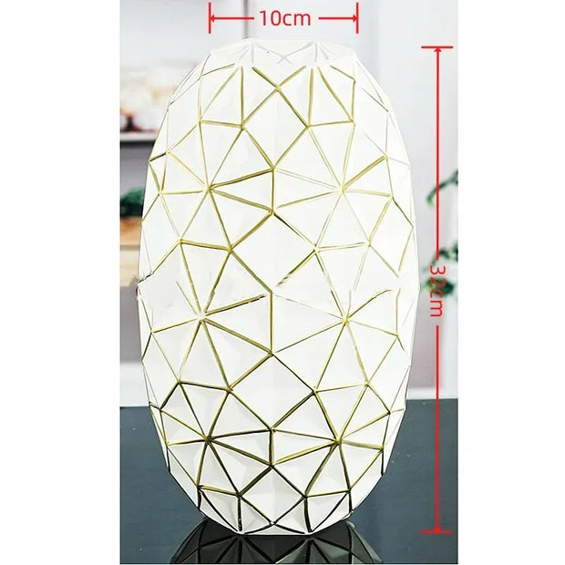 Light Luxury Nordic Glass Vase Living Room Decoration Flowers Arrangement Creative Flower Vase Home Decoration Accessories