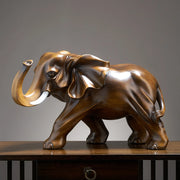 New Classical Style Lucky Elephant Figurine Home Decor Simple Living Room Decorations TV Cabinet Ornament Housewarming Gifts