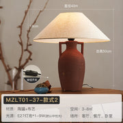 Table lamp handmade pottery decorative living room study bedroom bedside lamp