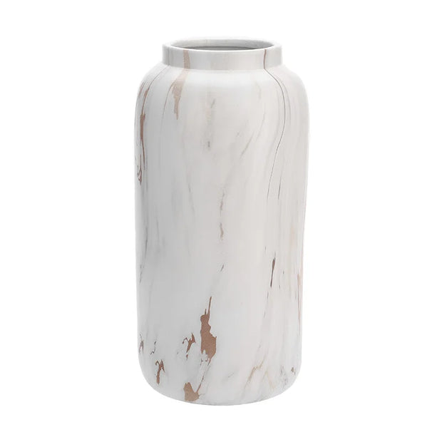 Modern White Ceramic Vase Marble Pattern Flowerpot Desktop Office Decoration Flower Arrangement Vases Home Furnishing