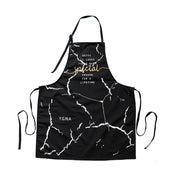 INS Nordic Cotton Apron Black White Marble Cooking Aprons for Men Women With Big Pocket Bib Overalls Kitchen Baking Accessories - Synoptic Home Essentials