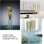 Champagne Glass Double Wall Glasses Flutes Goblet Bubble Wine Tulip Cocktail Wedding Party Cup Toast Bodum Thule Xicaras Copo - Synoptic Home Essentials