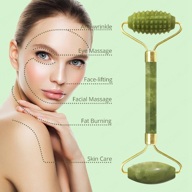 Natural Massager for Face Gouache Scraper Face Massager Jade Roller Guasha Scraper Facial Neck Gua Sha Face Skin Beauty Care - Synoptic Home Essentials