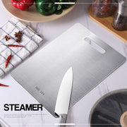 304 Multi-Function Stainless Steel Cutting Board Home Kitchen Rectangular Board Chopping Board Kneading Dough Cutting Board - Synoptic Home Essentials