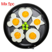 Stainless Steel 5Style Fried Egg Pancake Shaper Omelette Mold Mould Frying Egg Cooking Tools Kitchen Accessories Gadget Rings - Synoptic Home Essentials