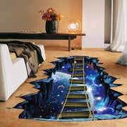 NEW Large 3d Cosmic Space Wall Sticker Galaxy Star Bridge Home Decoration for Kids Room Floor Living Room Wall Decals Home Decor - Synoptic Home Essentials