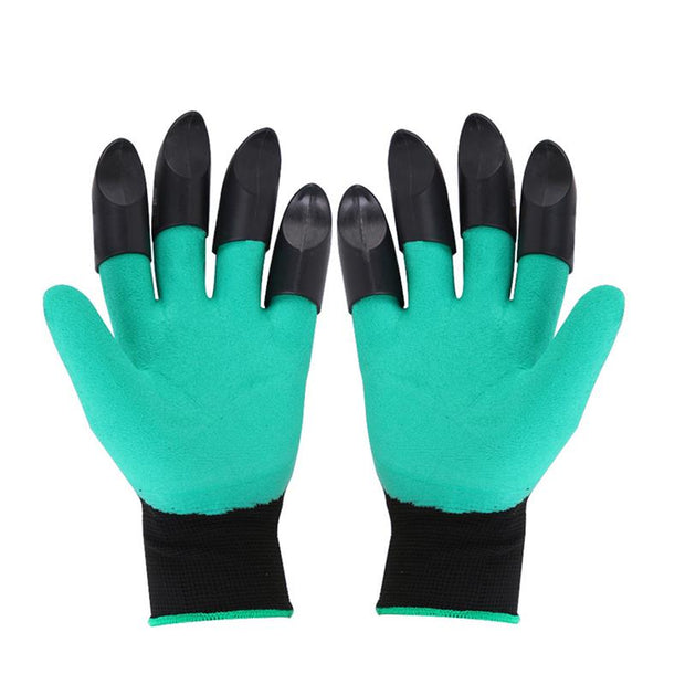 Garden Gloves With Claws ABS Plastic Garden Rubber Gloves Gardening Digging Planting Durable Waterproof Work Glove Outdoor - Synoptic Home Essentials