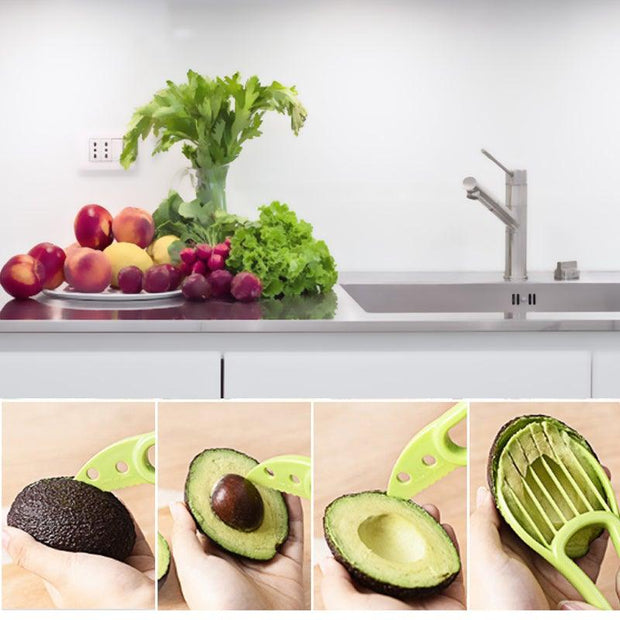 3 In 1 Multifunction Avocado Slicer, Peeler and Pit Removing Tool - Synoptic Home Essentials