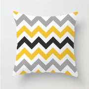 Yellow Striped Pillowcases - Geometric Throw Pillow Covers - Synoptic Home Essentials