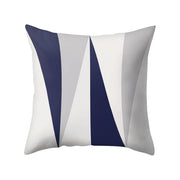 Navy Blue Geometric Pattern Pillow Cover Pillowcases - Synoptic Home Essentials