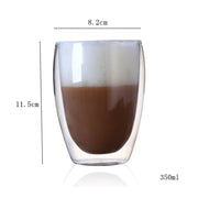 Heat-Resistant Double Wall Glass Cup Water Espresso Coffee Cup Set Handmade Beer Mug Tea Glass Water Milk Glass Cup Drinkware - Synoptic Home Essentials