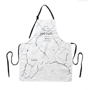 INS Nordic Cotton Apron Black White Marble Cooking Aprons for Men Women With Big Pocket Bib Overalls Kitchen Baking Accessories - Synoptic Home Essentials