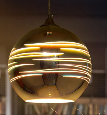 Pendant Lights Mirror Glass Ball Firework Lampshade 3D Glass Pendant Lamp for Loft Restaurant Bar Dining Room Kitchen Island - Synoptic Home Essentials