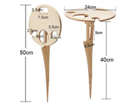 Mini Wooden Picnic Wine Table with Foldable Round Desktop - Synoptic Home Essentials