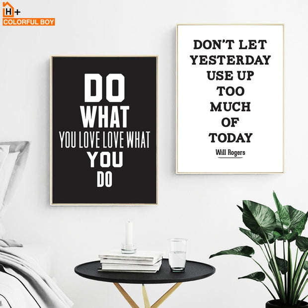 Motivational Inspiring Quotes Wall Art - Synoptic Home Essentials