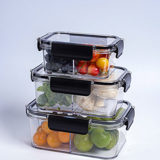 WBBOOMING PP+TRP Seal Box Kitchen Fridge Food Container Lunch Box Multi Capacity Save Space Fresh Vegetable Fruit Storage Boxes - Synoptic Home Essentials