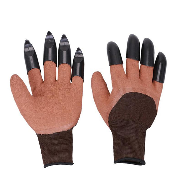 Garden Gloves With Claws ABS Plastic Garden Rubber Gloves Gardening Digging Planting Durable Waterproof Work Glove Outdoor - Synoptic Home Essentials