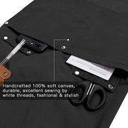 Chef Apron-Cross Back Apron for Men Women with Adjustable Straps and Large Pockets,Canvas,M-XXL ,Black - Synoptic Home Essentials