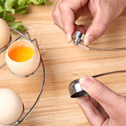 New Practical Metal Egg Scissors Egg Topper Cutter Shell Opener Stainless Steel Boiled Raw Egg Open Creative Kitchen Tools Set - Synoptic Home Essentials