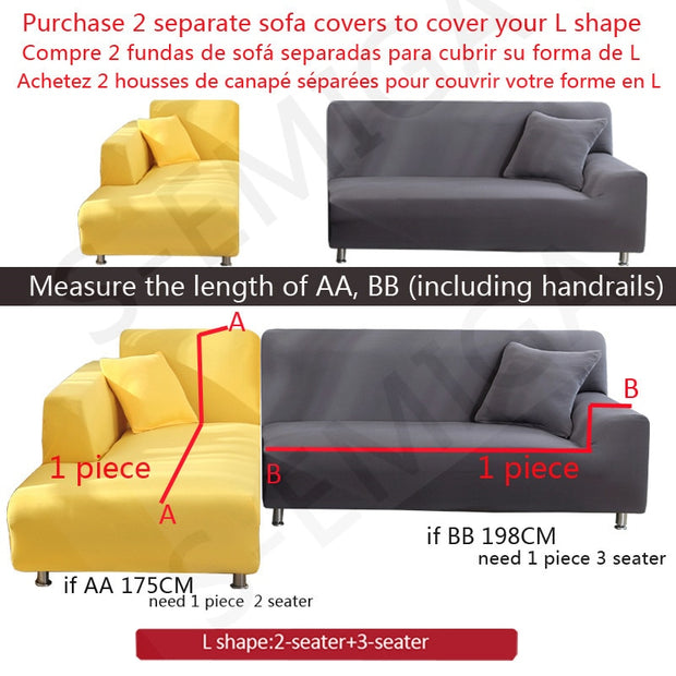 Solid Corner Sofa Covers - Synoptic Home Essentials