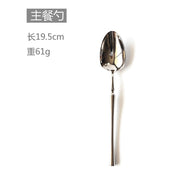 New Silver Cutlery Luxury 304 Stainless Steel Dinnerware Set Mirror Polishing Tableware Set Dinner Knife Dessert Fork Spoon - Synoptic Home Essentials