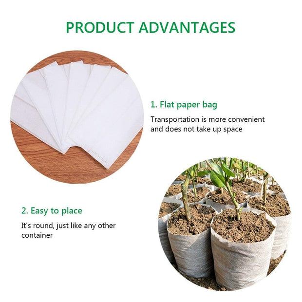 100 PCS Biodegradable Seedling Pots - Synoptic Home Essentials