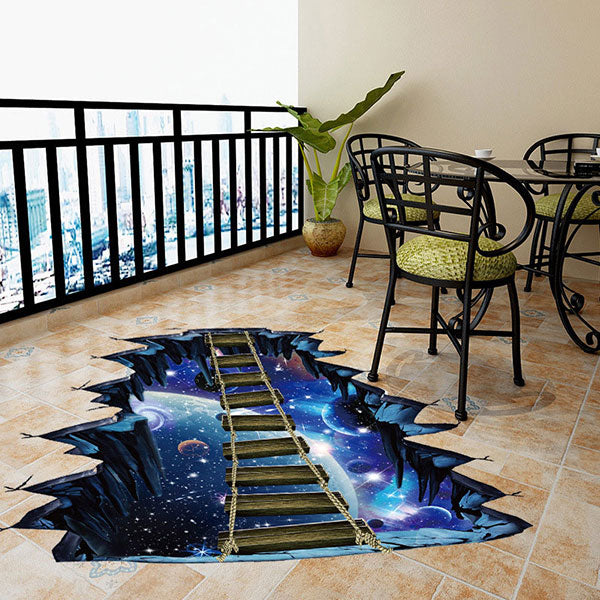 NEW Large 3d Cosmic Space Wall Sticker Galaxy Star Bridge Home Decoration for Kids Room Floor Living Room Wall Decals Home Decor - Synoptic Home Essentials