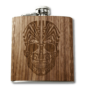 6 Oz. Wooden Hip Flask (Sawtooth Mountains in Bamboo & Black Walnut) - Synoptic Home Essentials