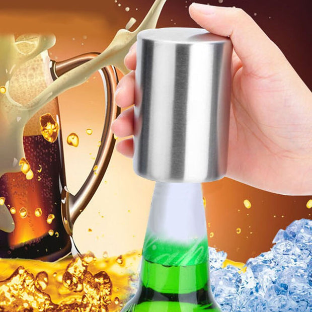 Automatic Stainless Steel Beer Bottle Opener - Synoptic Home Essentials