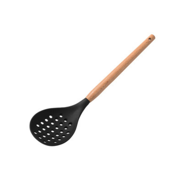 Pink Cooking Kitchenware Tool Silicone Utensils With Wooden Multifunction Handle Non-Stick Spatula Ladle Egg Beaters Shovel - Synoptic Home Essentials