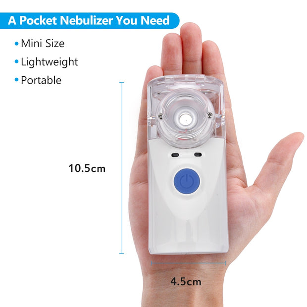 Home Ultrasonic Nebulizer Portable Inhalers Nebulizer Mist Discharge Asthma Inhaler Mini Automizer Humidifier Health Care Tool - Synoptic Home Essentials