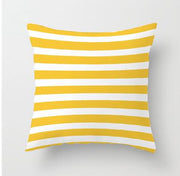 Yellow Striped Pillowcases - Geometric Throw Pillow Covers - Synoptic Home Essentials