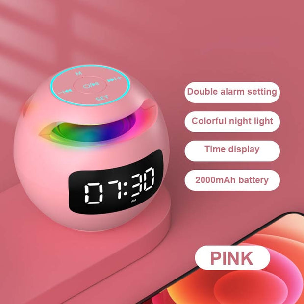 Mini Bluetooth Speaker LED Display Alarm Clock - Synoptic Home Essentials