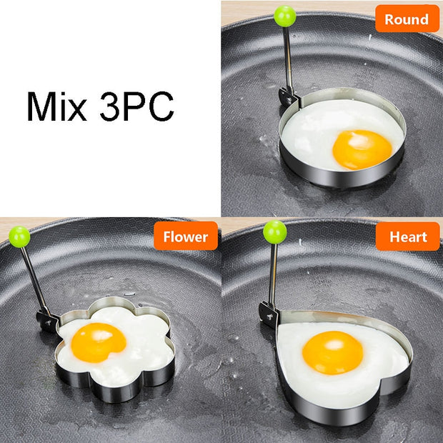 Stainless Steel 5Style Fried Egg Pancake Shaper Omelette Mold Mould Frying Egg Cooking Tools Kitchen Accessories Gadget Rings - Synoptic Home Essentials