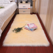 Plush Soft Sheepskin Bedroom Carpet Imitation Wool Pad Long Hair Bedside Mat Sofa Cushion White Rugs Red Living Room Fur Carpet - Synoptic Home Essentials