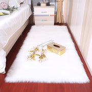 Plush Soft Sheepskin Bedroom Carpet Imitation Wool Pad Long Hair Bedside Mat Sofa Cushion White Rugs Red Living Room Fur Carpet - Synoptic Home Essentials