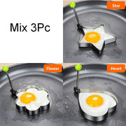 Stainless Steel 5Style Fried Egg Pancake Shaper Omelette Mold Mould Frying Egg Cooking Tools Kitchen Accessories Gadget Rings - Synoptic Home Essentials