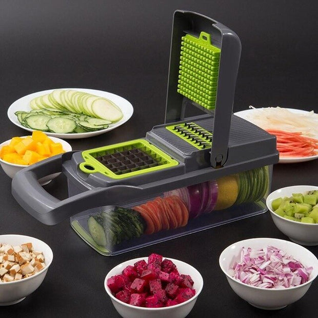 Multi Function Vegetable Cutter Kitchen Accessories Slicer Fruit Cutter Potato Peeler Carrot Cheese Grater Vegetable Slicer Tool - Synoptic Home Essentials