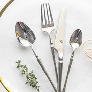 New Silver Cutlery Luxury 304 Stainless Steel Dinnerware Set Mirror Polishing Tableware Set Dinner Knife Dessert Fork Spoon - Synoptic Home Essentials